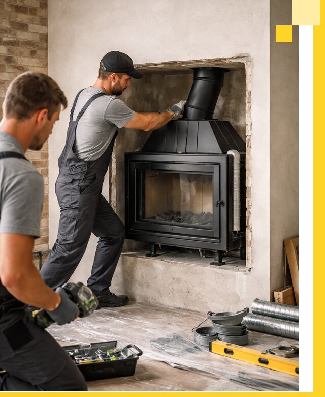 Установка каминных топок в Ступине: монтаж, подключение