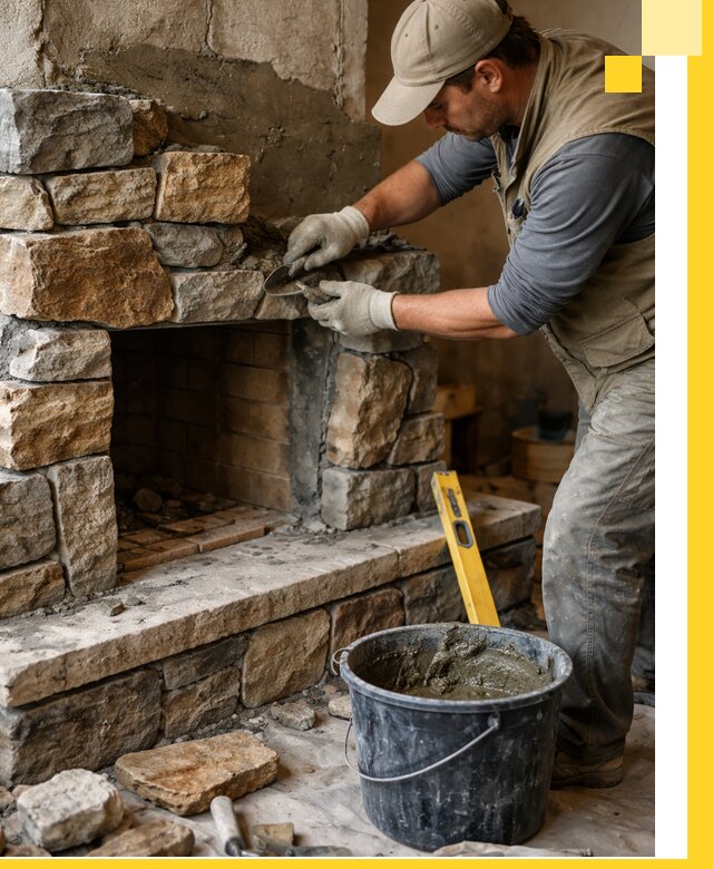 Изготовление и установка каменных каминов под ключ в Ступине