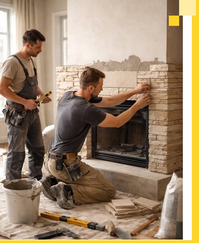 Установка и монтаж каминов для загородного дома в Ступине