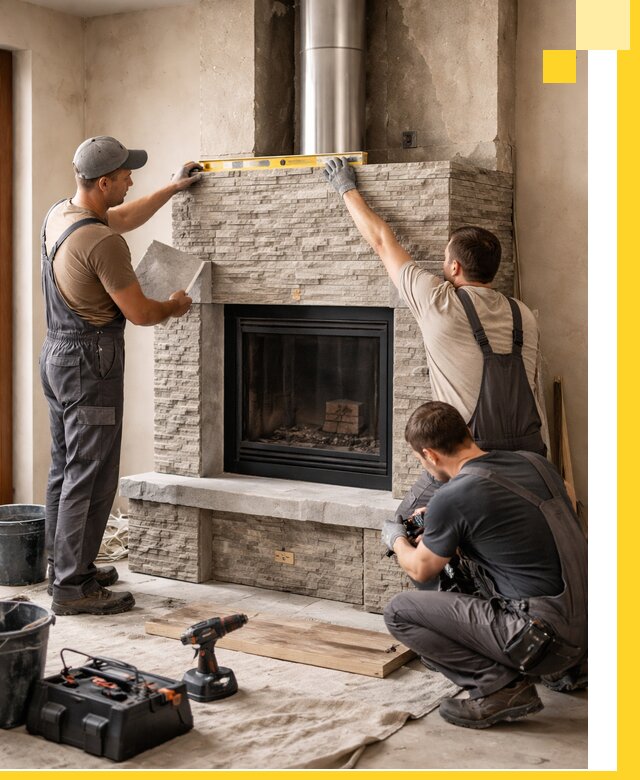 Профессиональный монтаж каминов под ключ в Ступине для дома