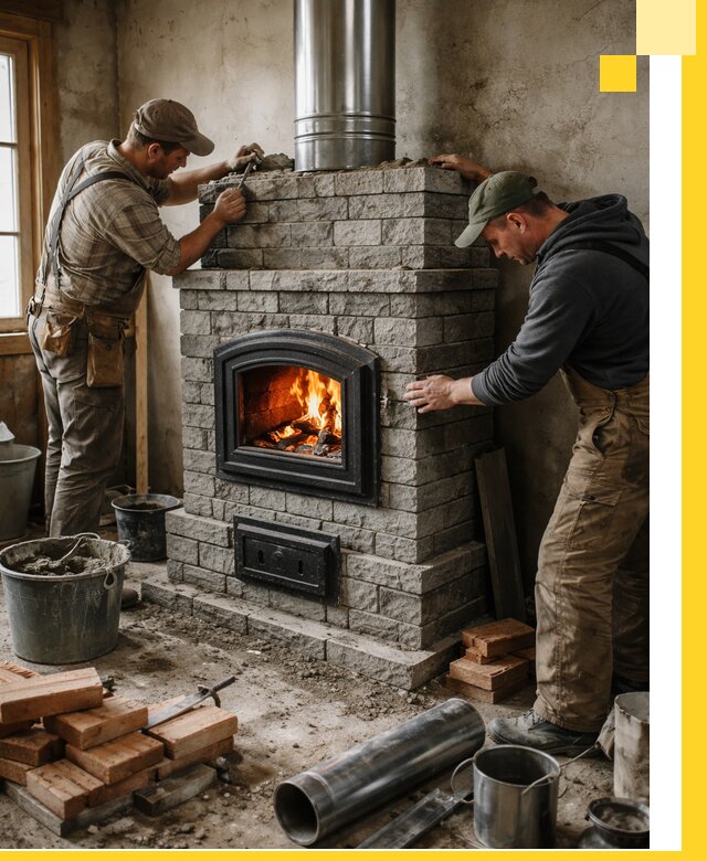 Производство, поставка и монтаж дровяных печей в Ступине