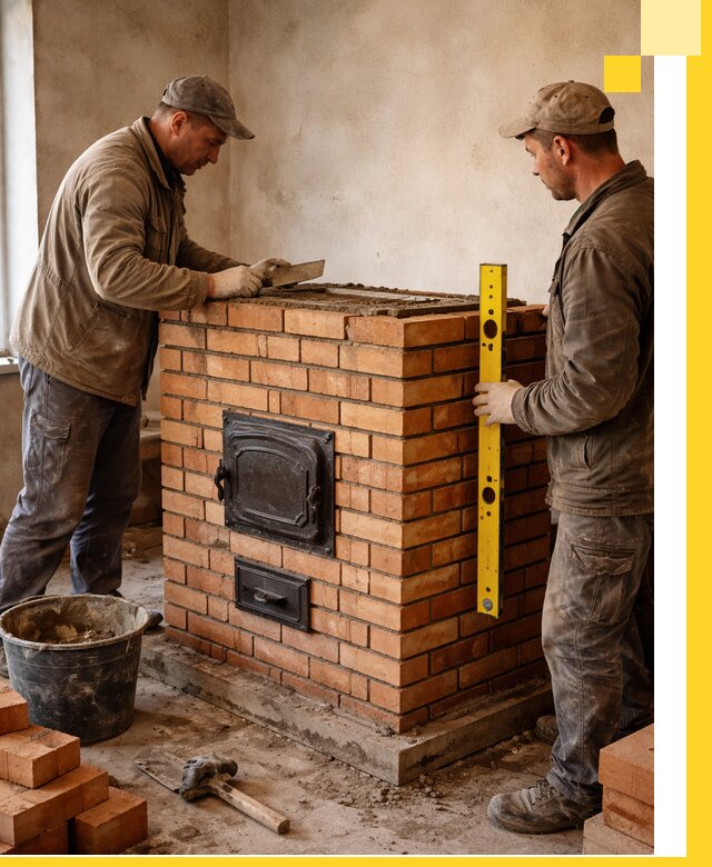 Отопительные печи под ключ в Ступине, установка и сборка