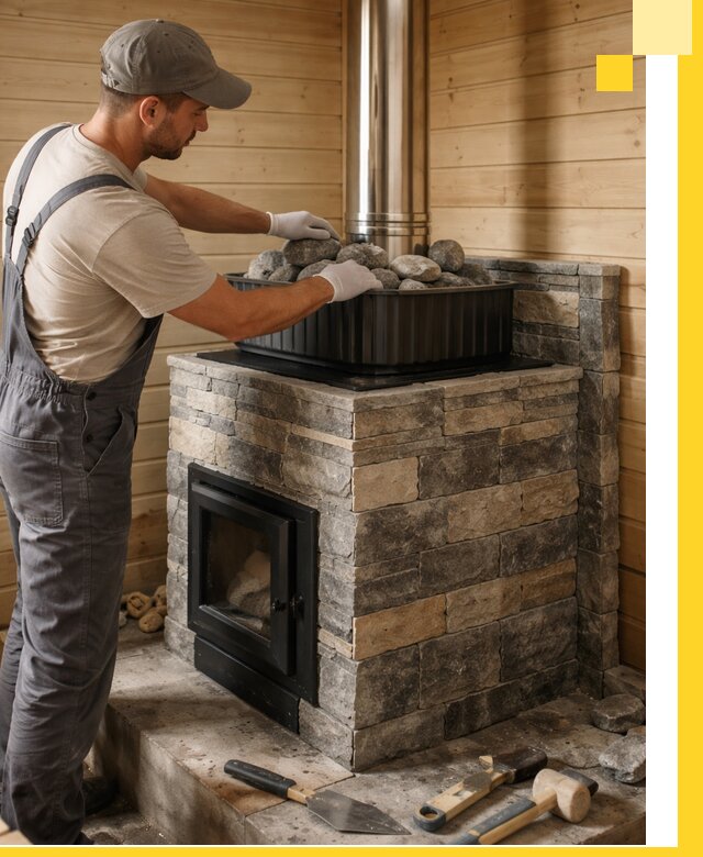 Печи для парной в Ступине, производство, монтаж и обслуживание