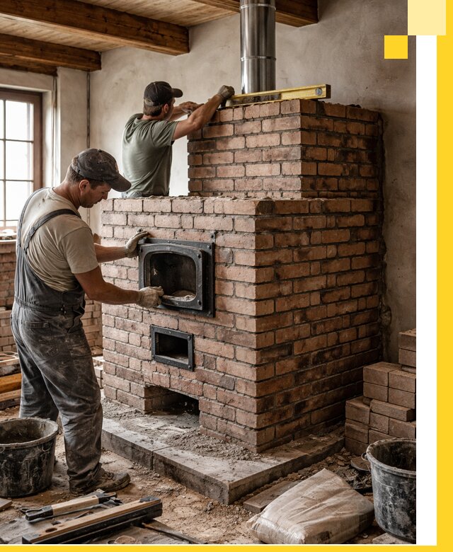 Печи для загородного дома под ключ в Ступине — монтаж и сервис