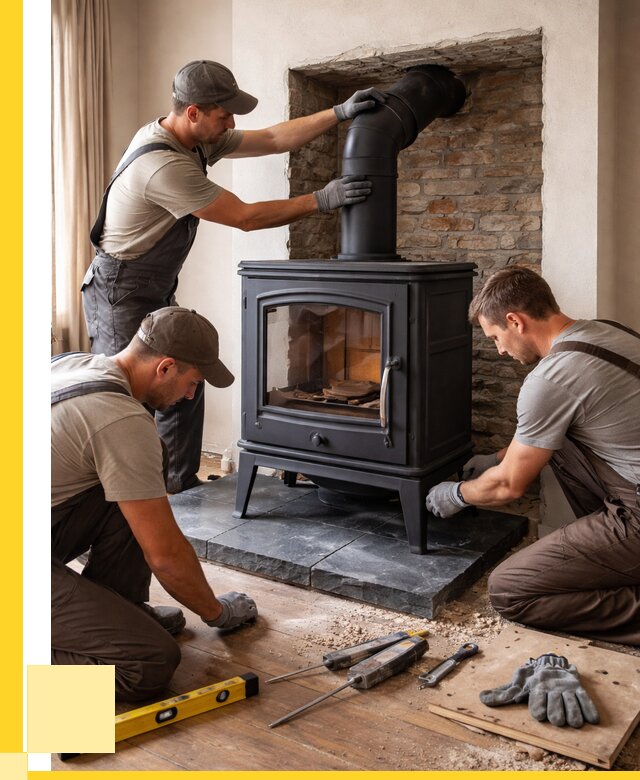 Монтаж печи камина в частном доме в Ступине от 25985 р. | ЭриданСтп