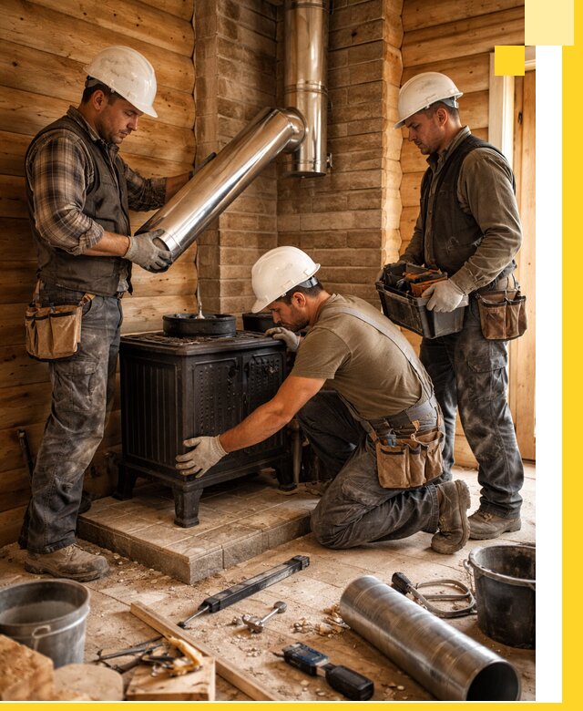 Профессиональный монтаж банных печей и дымоходов в Ступине