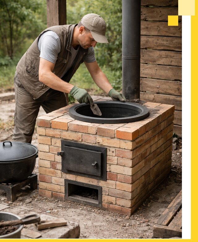 Изготовление и установка печей для казана в Ступине под ключ