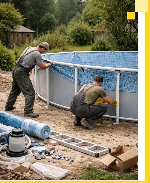 Установка и монтаж каркасных бассейнов в Ступине под ключ