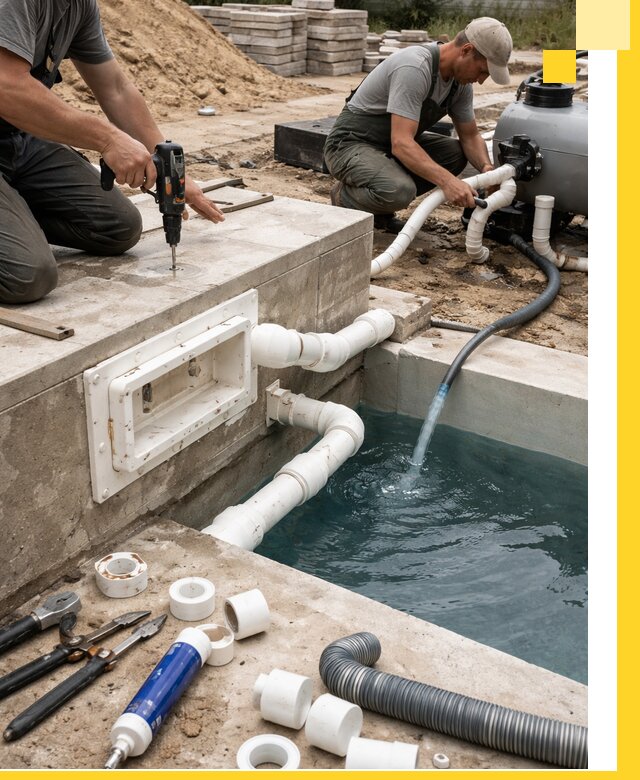 Строительство скиммерных бассейнов под ключ в Ступине