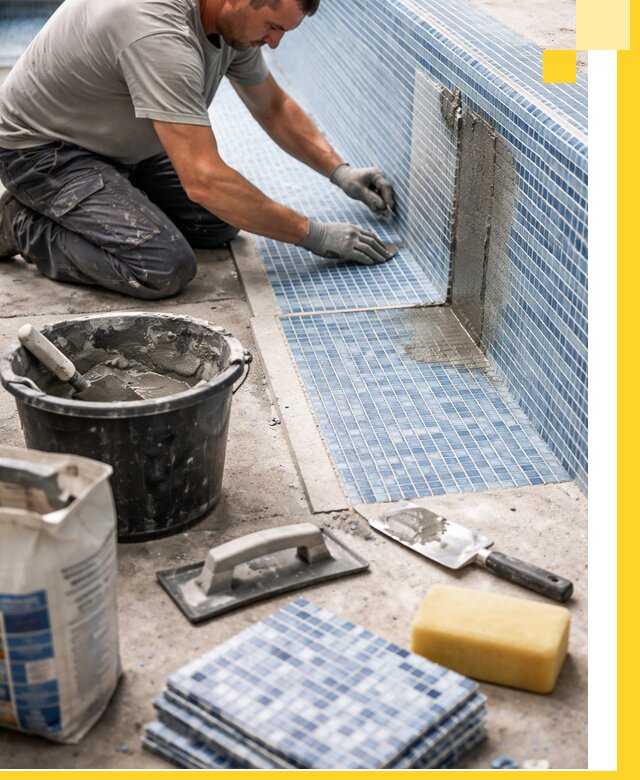 Укладка и ремонт мозаики для бассейнов под ключ в Ступине