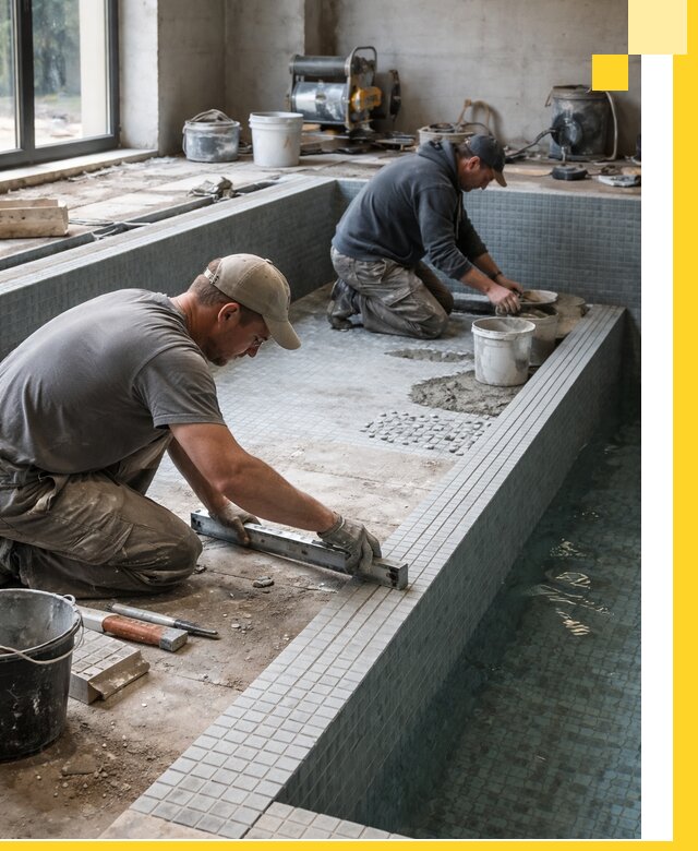 Строительство бассейна в частном доме в Ступине под ключ