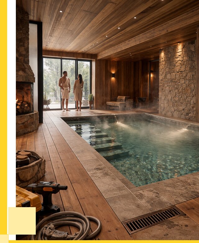 Проекты бань с бассейном под ключ в Ступине от 77955 р., ЭриданСтп