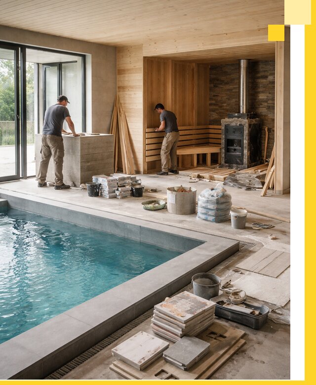 Проектирование и строительство бань с бассейном в Ступине