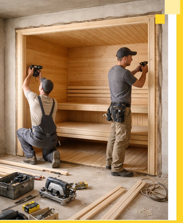 Монтаж саун под ключ в Ступине — проектирование и установка