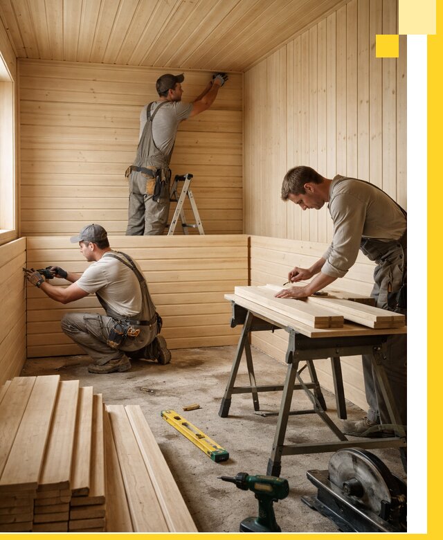 Обшивка саун в Ступине из натуральной древесины под ключ