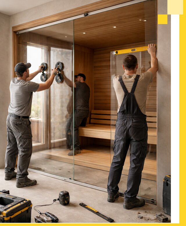 Производство и монтаж стеклянных саун под ключ в Ступине