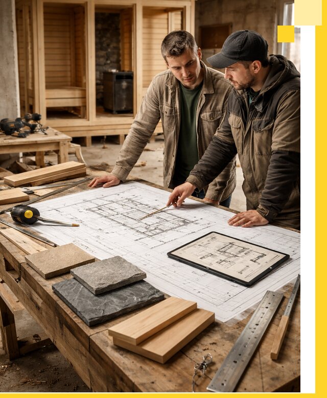 Проекты бань под ключ и планы строительства в Ступине