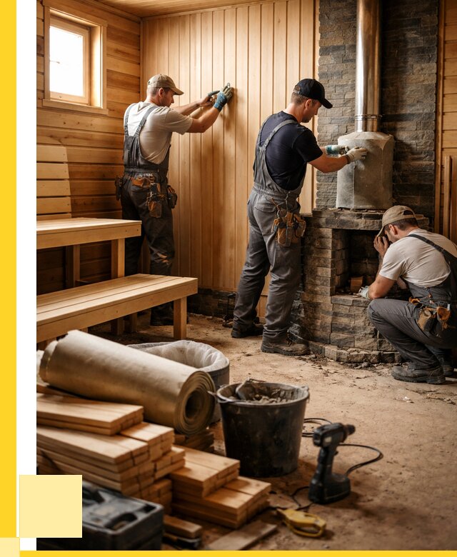 Ремонт бань под ключ в Ступине от 46773 р. | ЭриданСтп