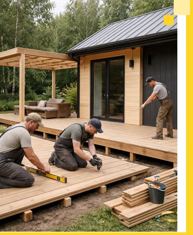 Строительство бань с террасой и бассейном под ключ в Ступине