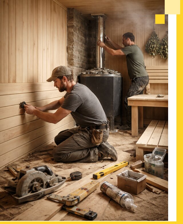 Полное строительство и оснащение парных под ключ в Ступине