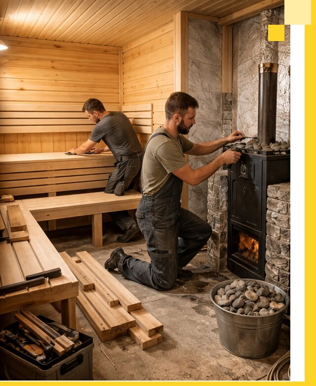 Дизайн и строительство интерьеров бань под ключ в Ступине