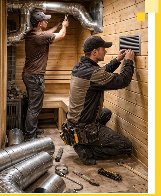 Проектирование и монтаж вентиляции бани в Ступине под ключ