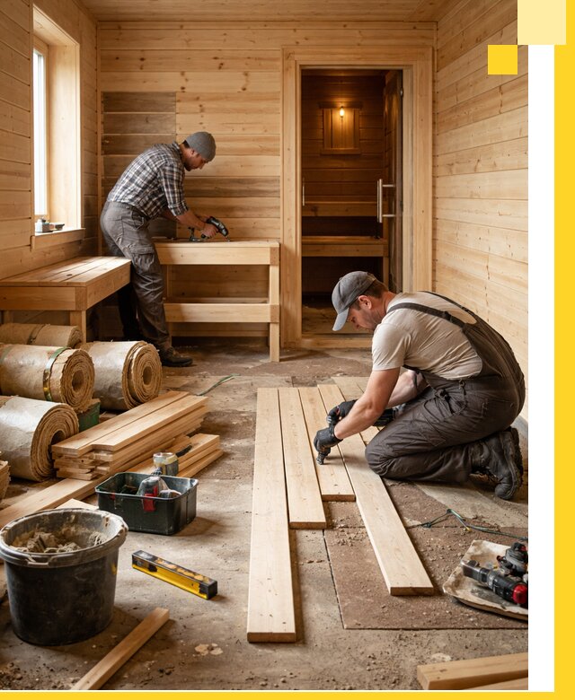 Индивидуальный проект бани с комнатой отдыха под ключ в Ступине