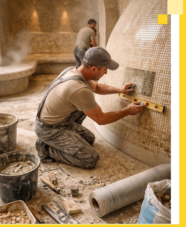 Хамам под ключ в Ступине: проектирование, строительство, отделка