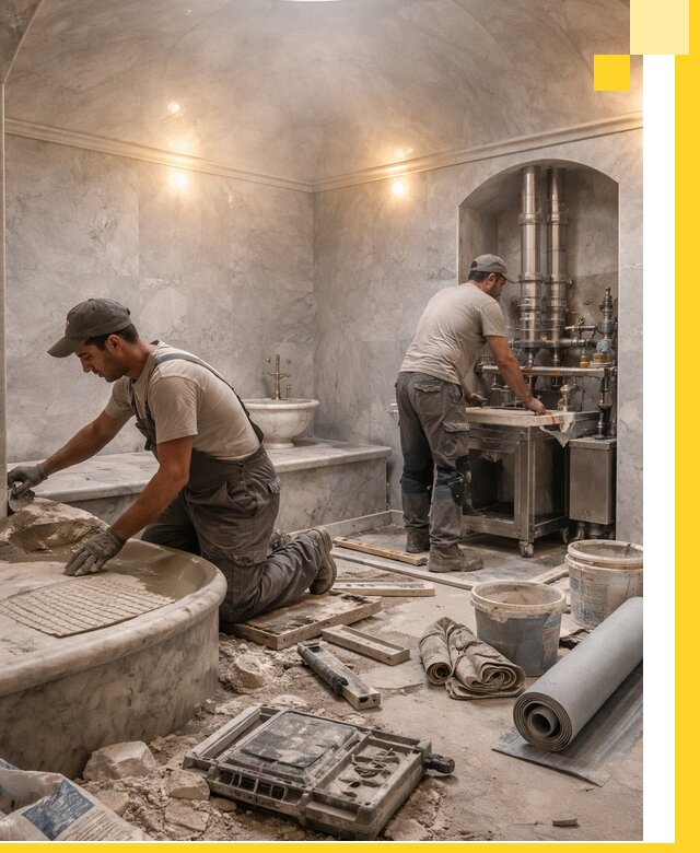 Строительство турецких бань хаммам под ключ в Ступине