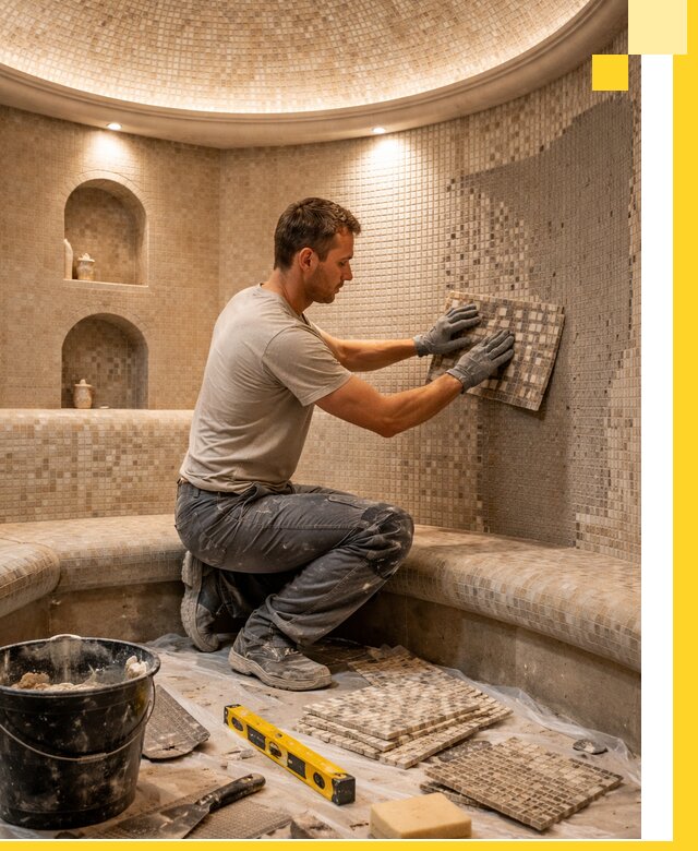 Устройство и монтаж домашнего хамама под ключ в Ступине