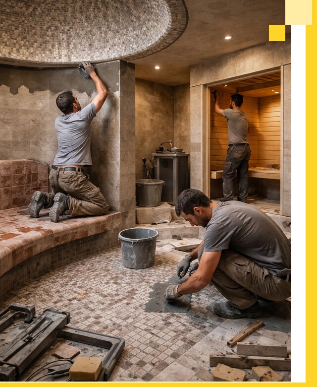 Проект и строительство хамама бани и сауны под ключ в Ступине