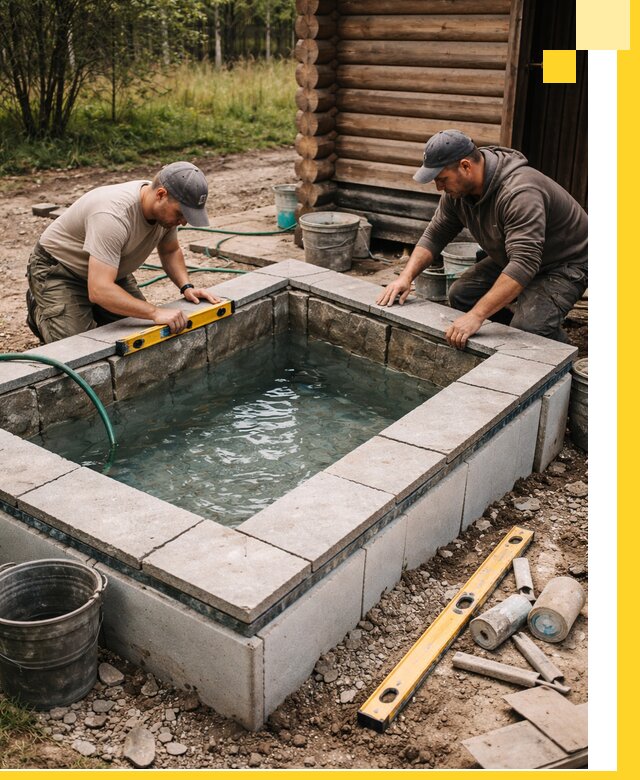 Изготовление и установка холодных купелей под ключ в Ступине